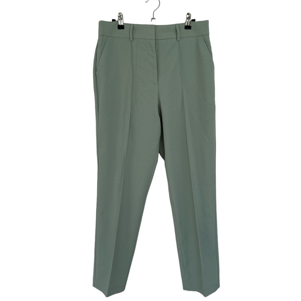 ASOS Mint Green Tailored Straight Leg Minimalist Quiet Luxury Trousers Size 8